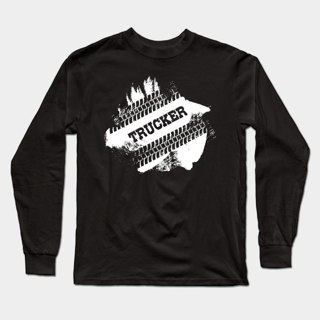 Trucker Long Sleeve T-Shirt by designbek